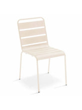 Charger l'image dans la visionneuse de la galerie, Lot de 4 chaises de jardin empilables en métal - Beige - MIRMANDE de MYLIA