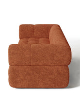 Charger l'image dans la visionneuse de la galerie, Canapé 3 places 230cm en velours chenillé terracotta CHARLIE
