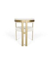 Charger l'image dans la visionneuse de la galerie, Chaise GRACE bouclette blanc pieds dorés - SC32BCBLANCGL