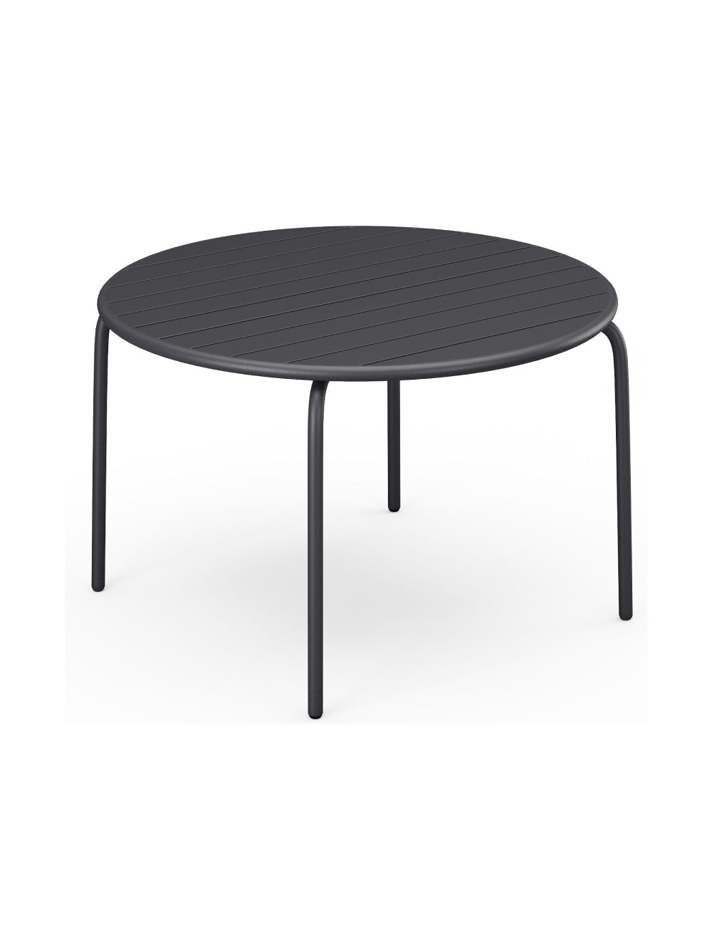 Table ronde de jardin 110cm en métal - Gris foncé - MIRMANDE de MYLIA