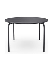 Table ronde de jardin 110cm en métal - Gris foncé - MIRMANDE de MYLIA