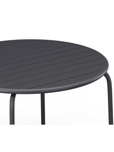 Table ronde de jardin 110cm en métal - Gris foncé - MIRMANDE de MYLIA