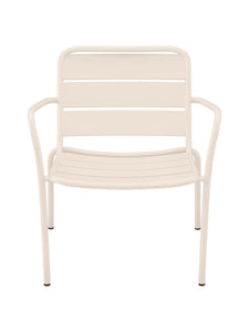 Fauteuil de jardin empilable en métal - Beige - MIRMANDE de MYLIA