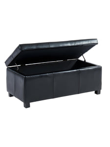 Banc coffre simili FILIPPO - Noir