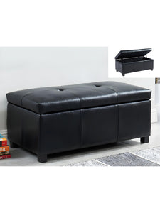 Banc coffre simili FILIPPO - Noir