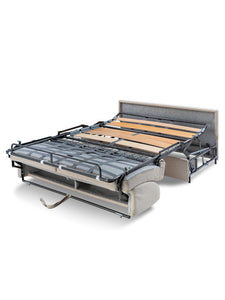 Canapé 4 places convertible express en tissu beige VIZIR