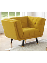 Charger l&#39;image dans la visionneuse de la galerie, Fauteuil SAMANTHA II en velours - Ocre
