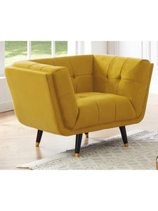 Fauteuil SAMANTHA II en velours - Ocre