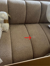 Charger l'image dans la visionneuse de la galerie, Canapé 4 places 227cm en tissu bouclette taupe CALVI
