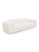 Charger l&#39;image dans la visionneuse de la galerie, Canapé convertible 160cm en tissu bouclette NOVA crème avec matelas - 1NOV160TBCR
