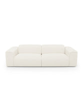 Charger l&#39;image dans la visionneuse de la galerie, Canapé convertible 160cm en tissu bouclette NOVA crème avec matelas - 1NOV160TBCR

