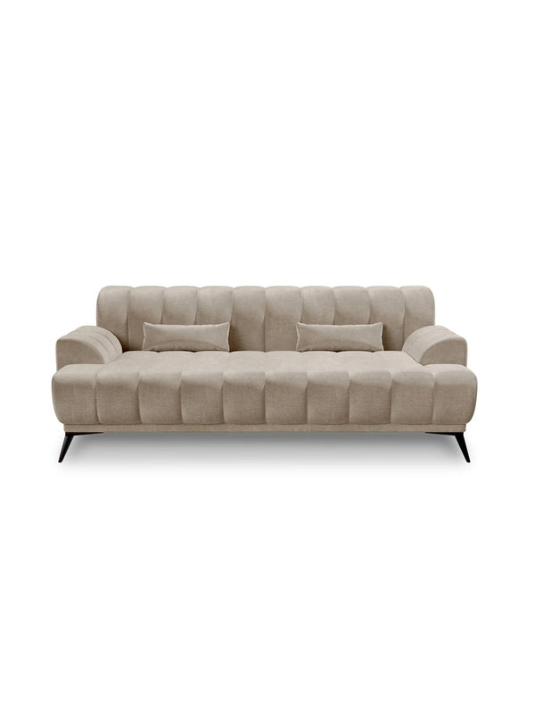 Canapé 3 place 186cm en velours taupe NOAH