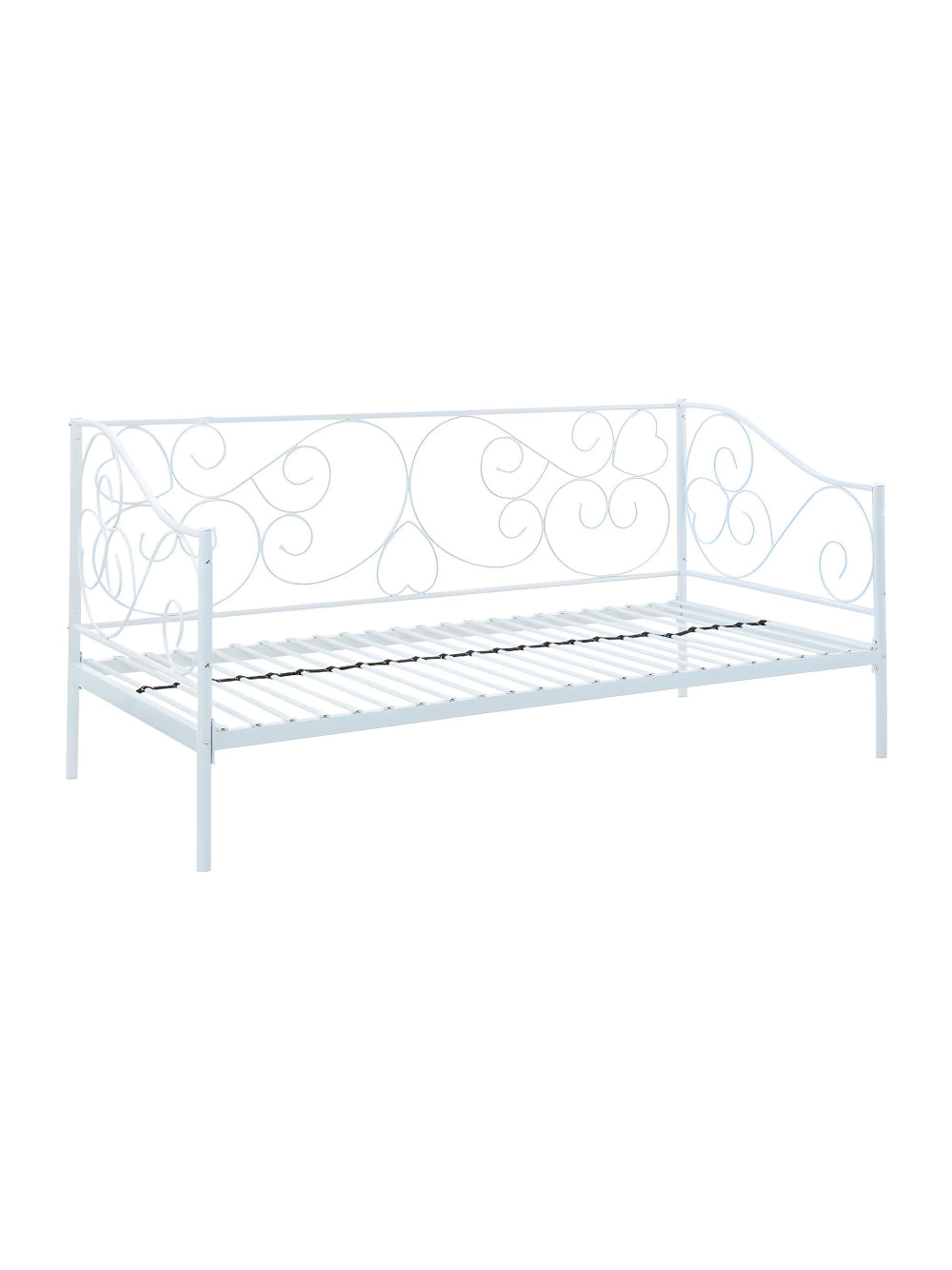 Lit banquette VIVIAN - 90 x 200 cm - Métal - Blanc