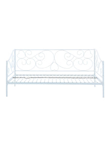 Lit banquette VIVIAN - 90 x 200 cm - Métal - Blanc