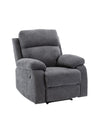 Fauteuil relax en tissu TOLZANO - Anthracite