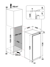 Charger l&#39;image dans la visionneuse de la galerie, Réfrigérateur encastrable 1 porte 209L Whirlpool - ARG 8512
