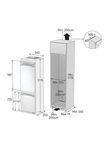 Réfrigérateur encastrable 267L 54cm Samsung - BRB26715EWW/EF