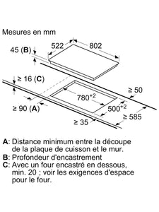 Plaque de cuisson vitrocéramique 80cm Siemens - ET81RBHA1D