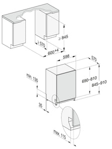 Lave-vaisselle entièrement encastrable 60cm MIele - G5355SCVI