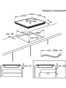 Plaque de cuisson 60cm AEG - HK634060XB