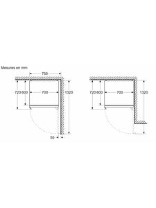 Réfrigérateur combiné 440L en acier brossé Bosch - KGN49VICT