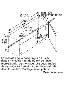 Hotte téléscopique IQ300 90cm Siemens - LI97SA531