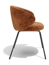 Charger l'image dans la visionneuse de la galerie, Lot de 2 chaises en velours texturé et pieds noirs NOVEN
