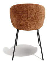 Charger l'image dans la visionneuse de la galerie, Lot de 2 chaises en velours texturé et pieds noirs NOVEN
