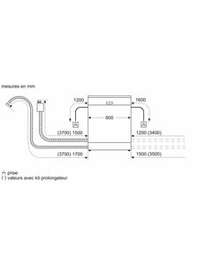 Lave-vaisselle encastrable 60cm Home Connect Siemens - SN63HX42VE