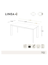 Charger l'image dans la visionneuse de la galerie, Table à manger extensible 140/190cm en céramique effet marbre blanc AURORA

