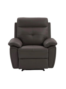 Fauteuil relax en cuir marron VINETA