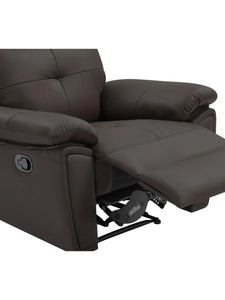 Fauteuil relax en cuir marron VINETA