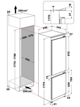 Charger l&#39;image dans la visionneuse de la galerie, Réfrigérateur encastrable 250L 177cm 6th sense Whirlpool - WHC18 T514
