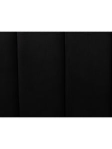 Lit 160 x 200 cm avec tête de lit coutures verticales - Velours - Noir et doré - CLARISSE