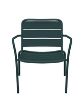 Charger l&#39;image dans la visionneuse de la galerie, Lot de 2 fauteuils de jardin empilable en métal - MIRMANDE de MYLIA
