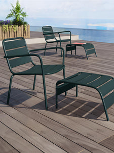 Lot de 2 fauteuils de jardin empilable en métal - MIRMANDE de MYLIA