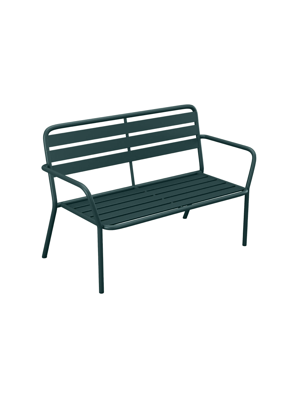 Banc de jardin en métal - Vert sapin - MIRMANDE de MYLIA