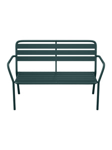 Banc de jardin en métal - Vert sapin - MIRMANDE de MYLIA