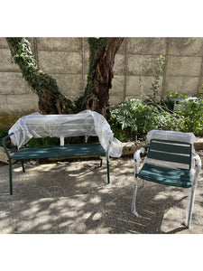 Banc de jardin en métal - Vert sapin - MIRMANDE de MYLIA
