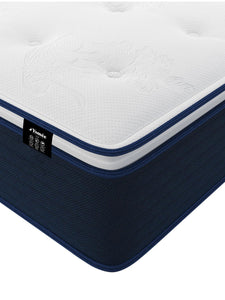 Matelas 140 x 190 cm ressorts ensachés et surmatelas intégré ép.24cm - ALTIER de YSMÉE